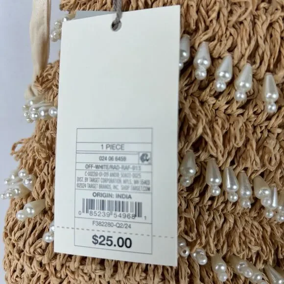 Mini Embellished Pearl Bucket Bag -‎ A New Day New With Tags NWT - Picture 7 of 9